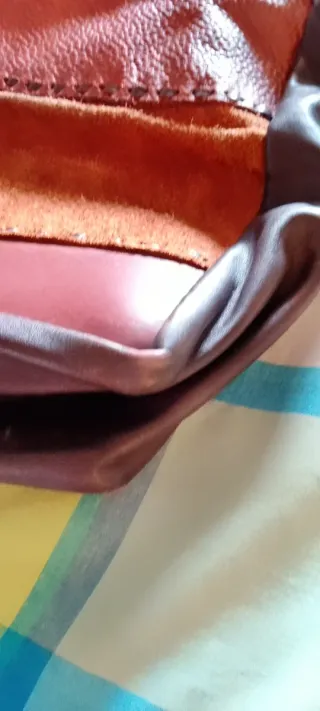 Bolso bandolera de cuero patchwork