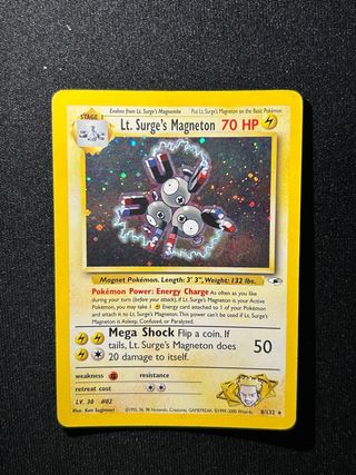 Carta Pokémon Lt. Surge's Magneton holo