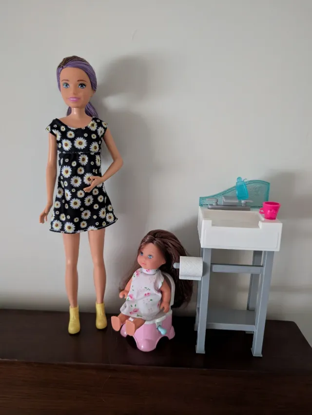 Muñeca Skipper Niñera Set Baño completa (Barbie)