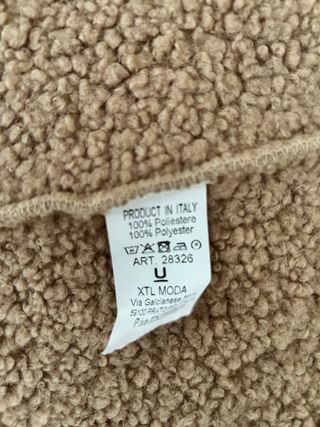 Chaleco largo beige con borreguito