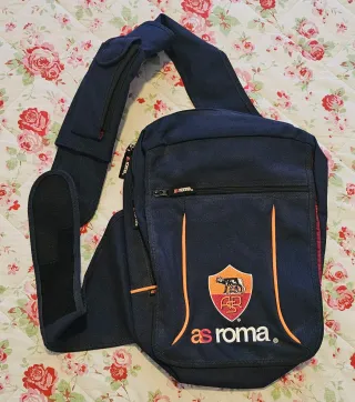 Tracolla AS Roma blu e rossa