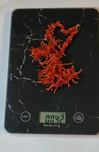 Collana Corallo Rosso Naturale Vintage