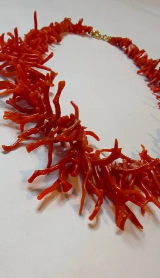 Collana Corallo Rosso Naturale Vintage