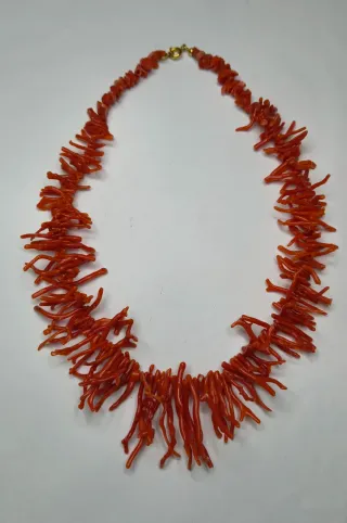 Collana Corallo Rosso Naturale Vintage