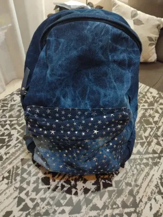 Mochila vaquera estrellas plateadas