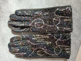 Guanti pile caldi con paillettes