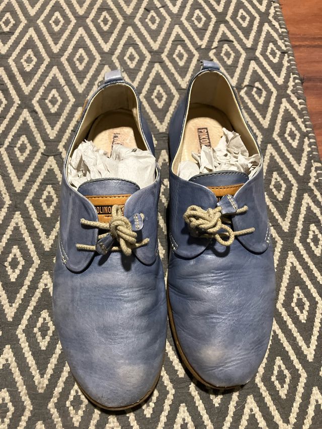 Zapatos Pikolinos Piel Azul Mujer