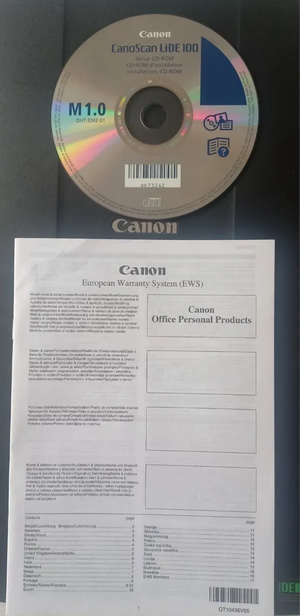 Scanner Canon LIDE 100