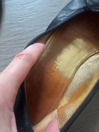 Bailarinas Chanel Negro y Dorado