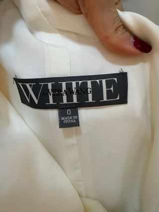 Vestido Vera Wang blanco y negro