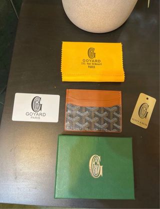 Tarjetero Goyard Marrón y Negro