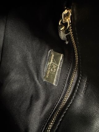 Bolso/Mochila Negro Piel Acolchado