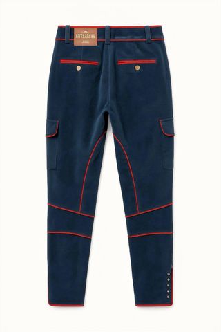 nuevo con etiqueta pantalón mujer azul y rojo