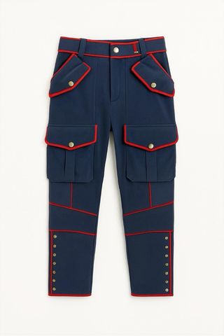 nuevo con etiqueta pantalón mujer azul y rojo