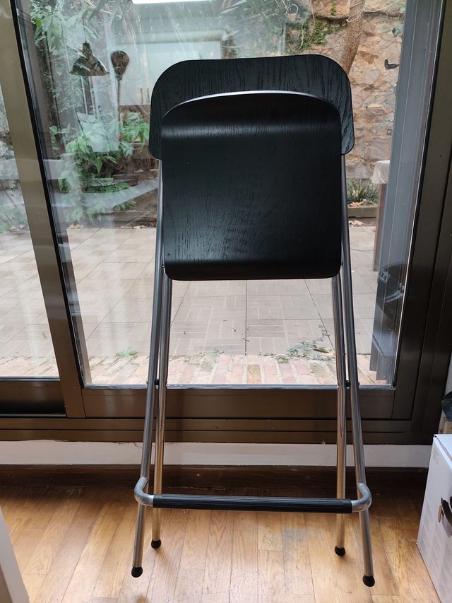 Taburete Alto Plegable IKEA Negro