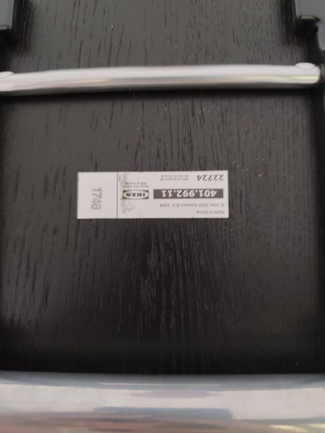 Taburete Alto Plegable IKEA Negro