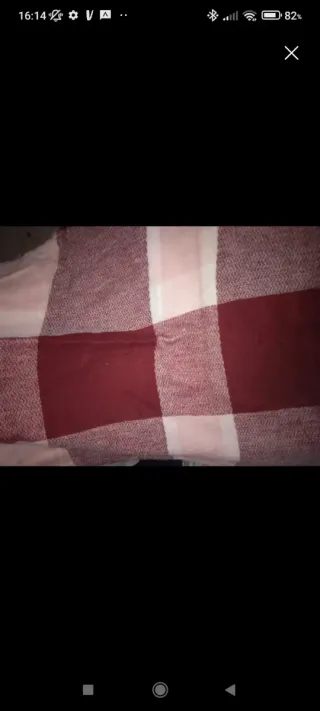 Bufanda Manta Cuadros Rojo y Blanco