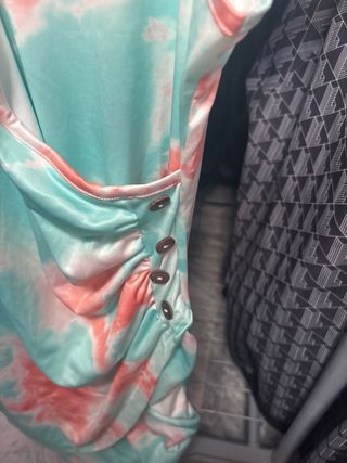 Vestido Tie Dye Coral y Turquesa