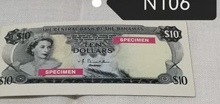 Adesivo Banconota Bahamas Anni 80