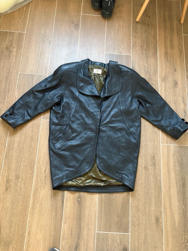 Chaqueta Piel Oversize Vintage Talla 44