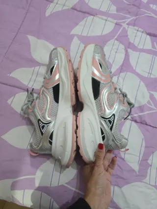 Zapatillas Mujer T40 Gris y Rosa