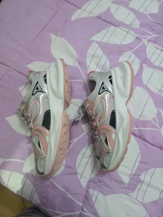 Zapatillas Mujer T40 Gris y Rosa