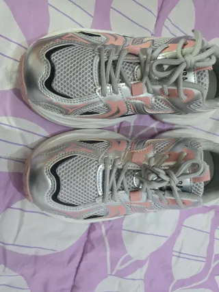 Zapatillas Mujer T40 Gris y Rosa