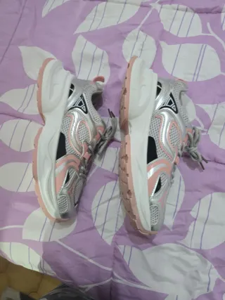 Zapatillas Mujer T40 Gris y Rosa