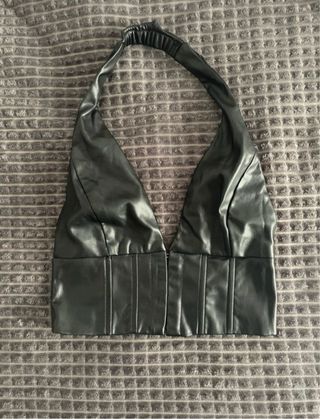Top Bershka Negro Halter