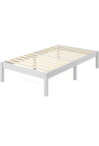 Somier 190x90cm Blanco y Madera
