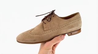Zapatos Brogue Ante Beige Talla 45