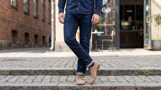 Zapatos Brogue Ante Beige Talla 45