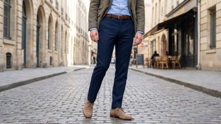 Zapatos Brogue Ante Beige Talla 45