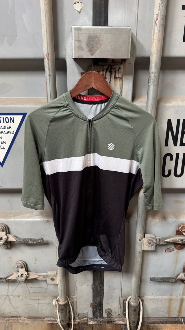 Camiseta de ciclismo Siroko tamanho L verde