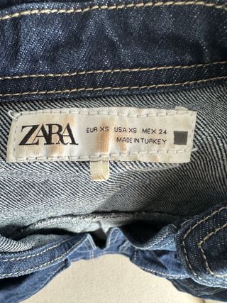 Camisa vaquera Zara corta jeans