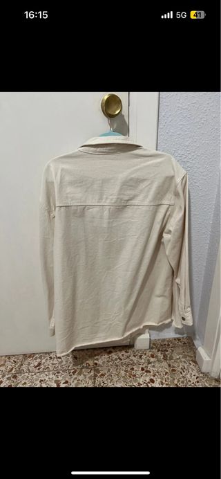 Camisa vaquera beige