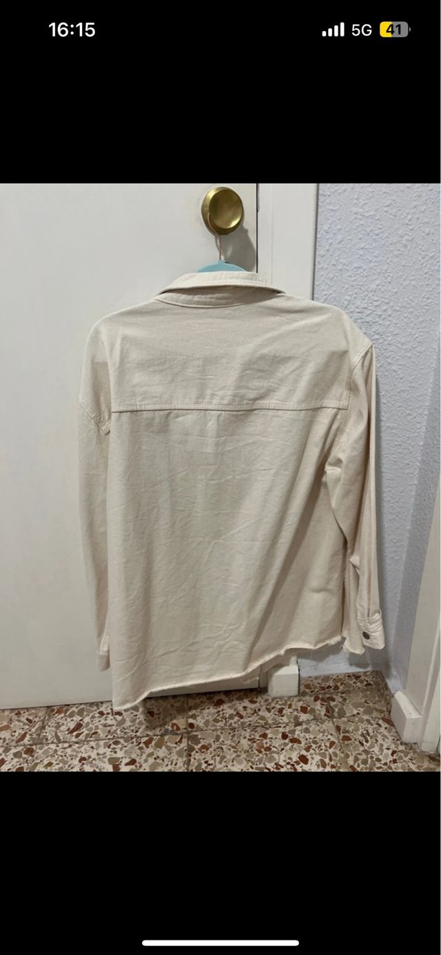Camisa vaquera beige
