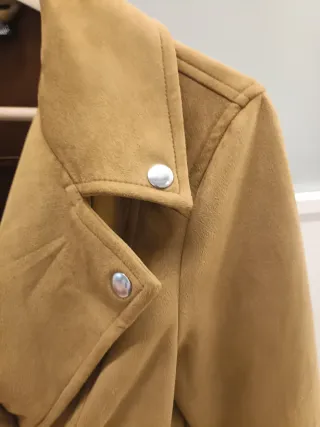 Chaqueta Biker Ante Camel