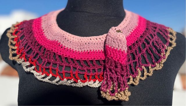 Collar Crochet Hecho a Mano Multicolor