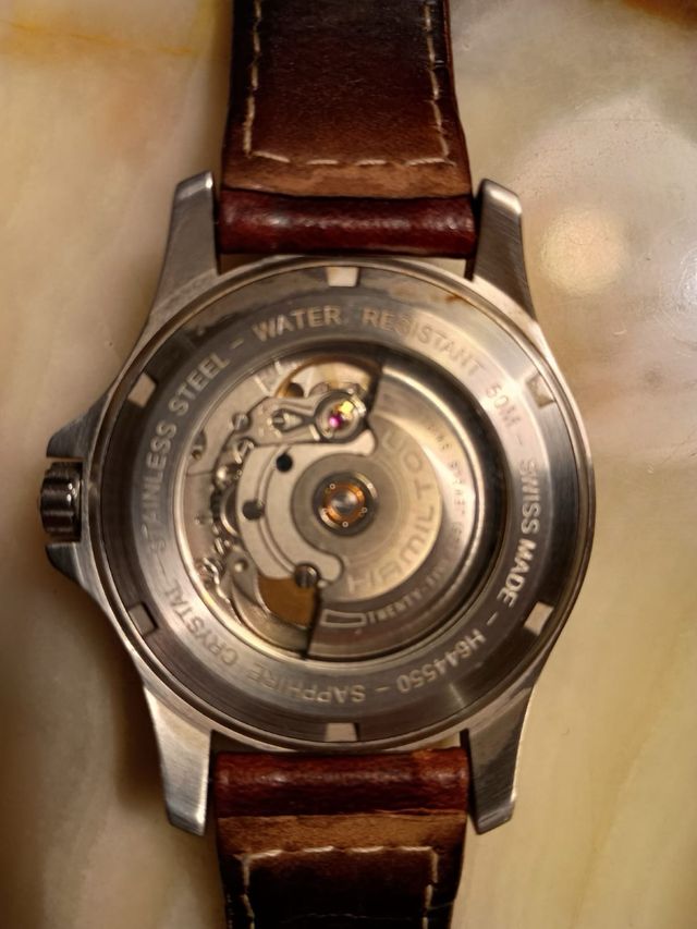 Reloj Hamilton Automático Cristal Zafiro