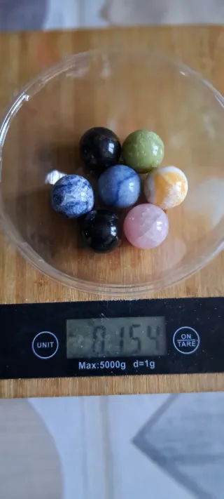 7 sfere di cristallo miste