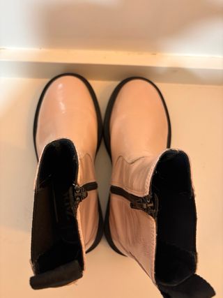 Botines Zara Rosa Charol Plataforma