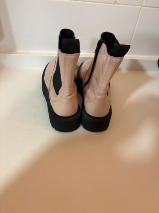 Botines Zara Rosa Charol Plataforma