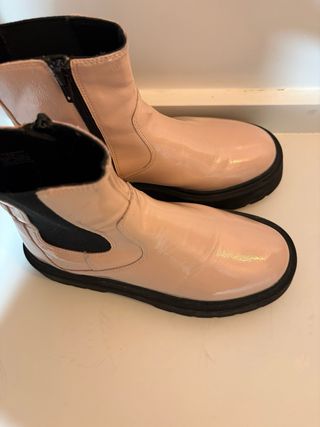 Botines Zara Rosa Charol Plataforma