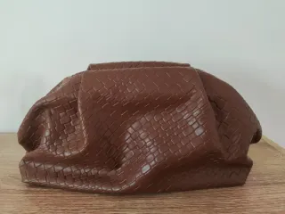 Pochette ecopelle marrone nuova