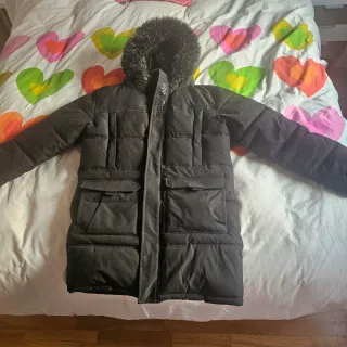 Abrigo largo niño marca Supply negro