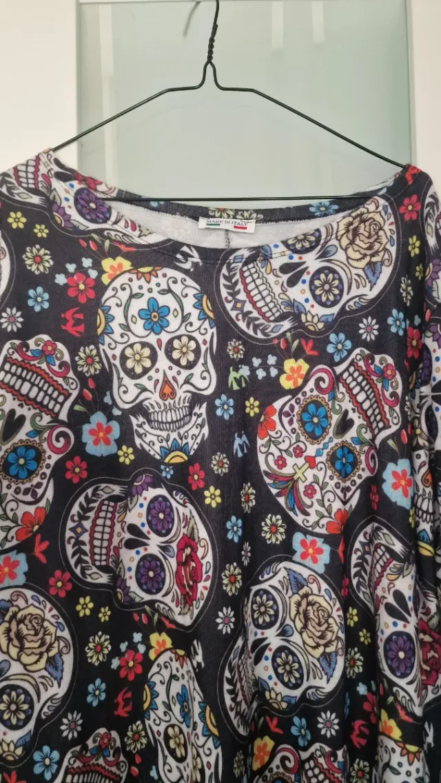 Vestido calaveras multicolor