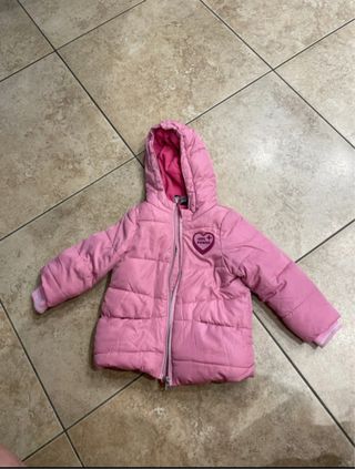 Giubbotto bambina rosa con cappuccio