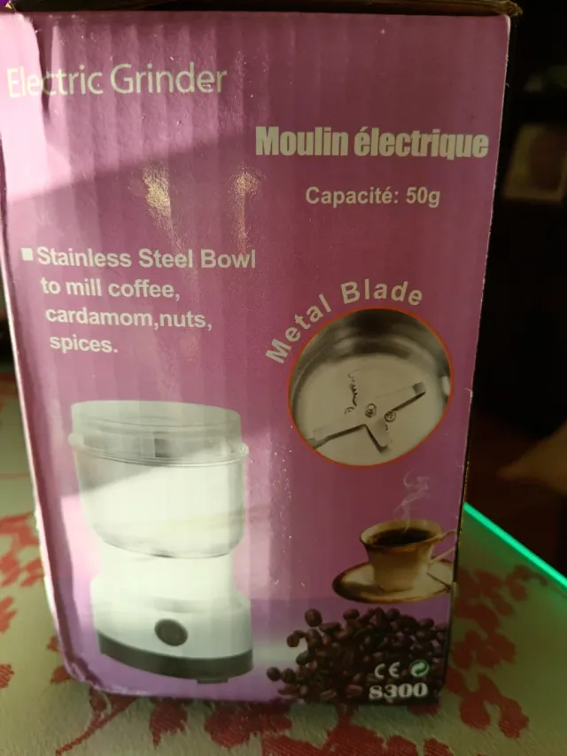 Macinino Elettrico in Acciaio Inox 50g