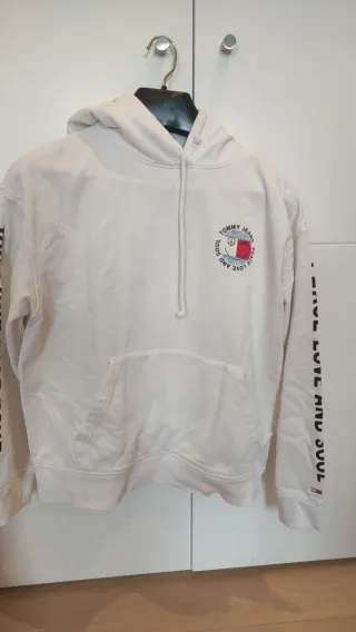 Sudadera Tommy Jeans Blanca y Multicolor